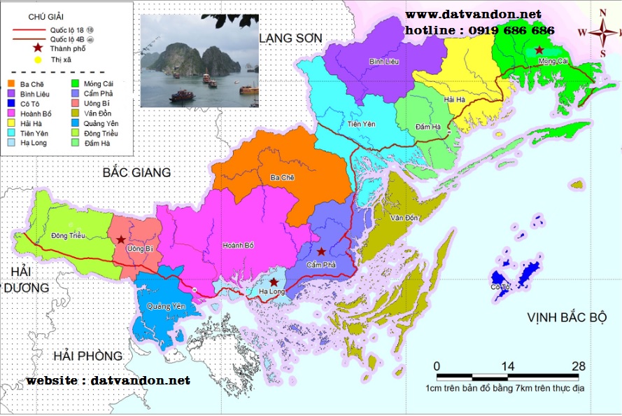 Bản đồ Vân Đồn Quảng Ninh