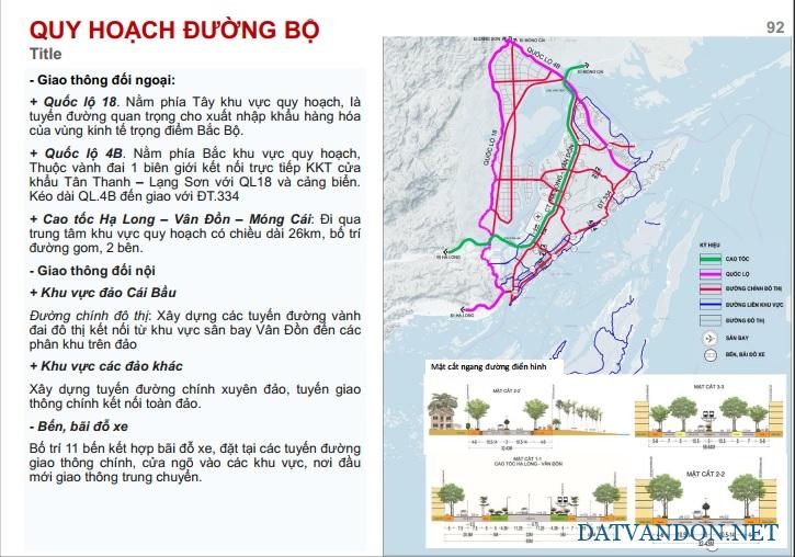 Quy hoạch giao thông đường bộ khu kinh tế Vân Đồn
