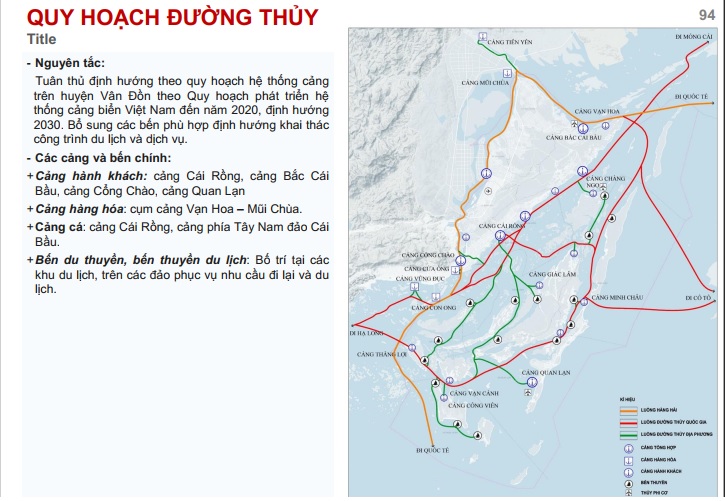 Quy hoạch đường thủy đặc khu kinh tế Vân Đồn