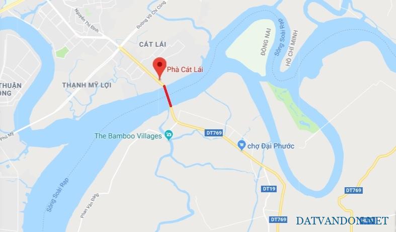 Vị trí xây dựng cầu Cát Lái