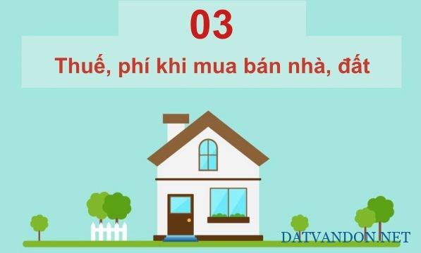 Thuế mua bán nhà đất khi chuyển nhượng