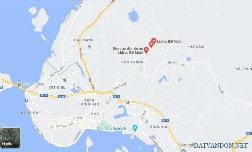 Vị trí dự án Lideco Bãi Muối